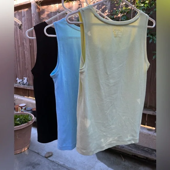 Chicos Ultimate T Bundle (3) Size 2 ( Women's M) Black Blue Lime 97% Cotton - Picture 2 of 8